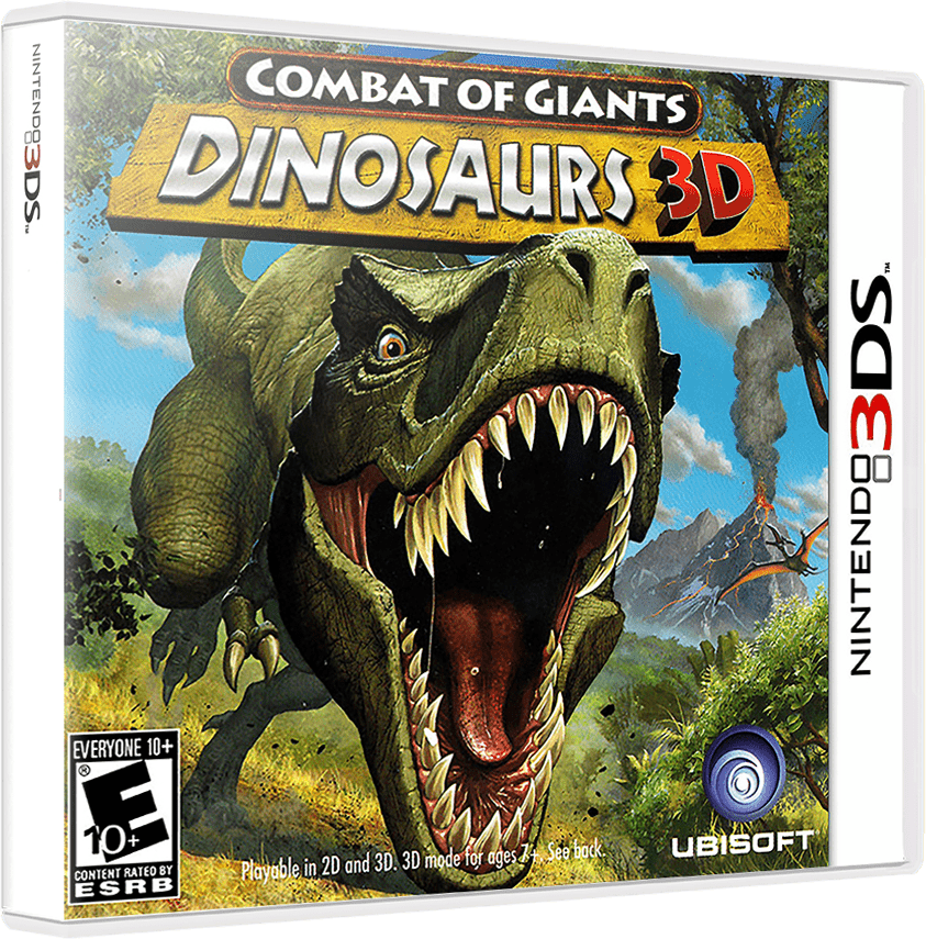 Combat of Giants: Dinosaurs 3-D box art for Nintendo 3DS